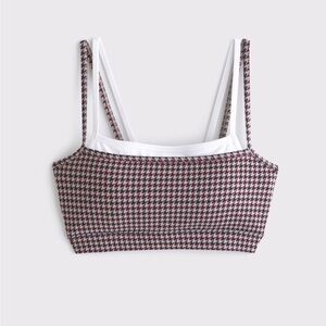 NWT Abercrombie & Fitch Houndstooth sports bra